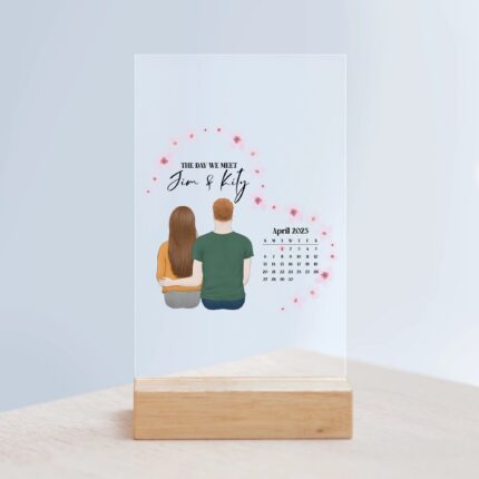 Mark Love Journey Acrylic Sign with Wooden Stand
